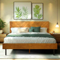 Acacia Solid Wood Bed Frame - Alander Deluxe Platform Bed