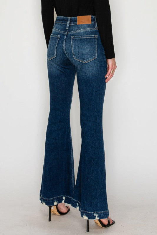 AT1017FLD - MID RISE SUPER FLARE JEANS