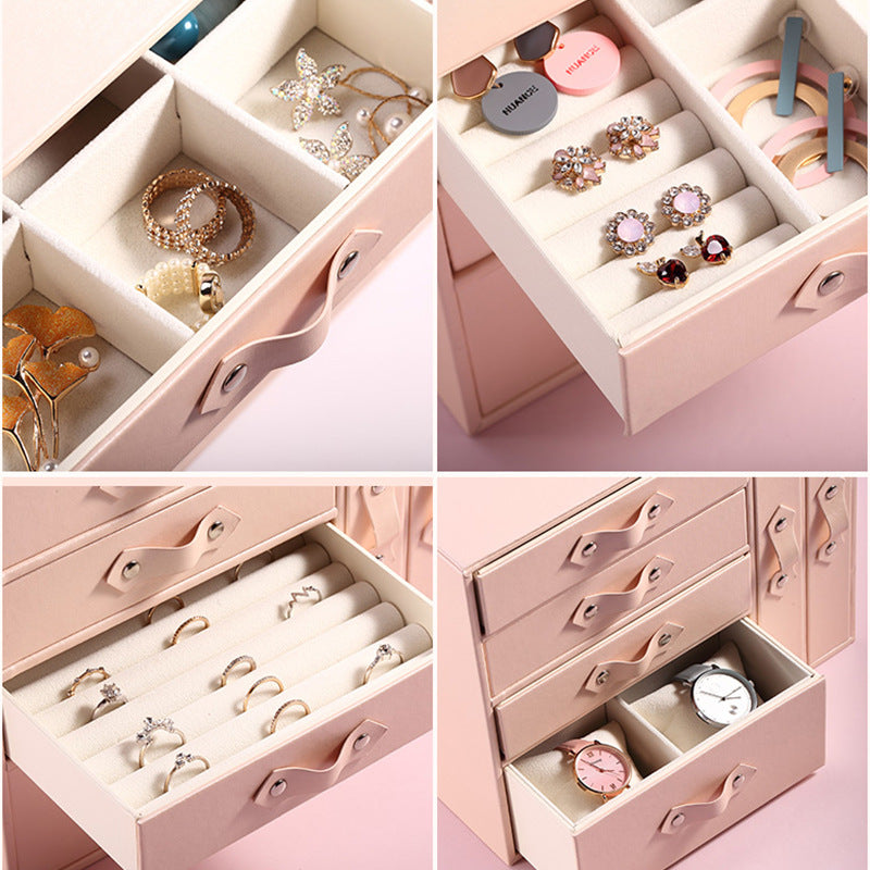 Multi-layer drawer-style fresh girl desktop jewelry armoire