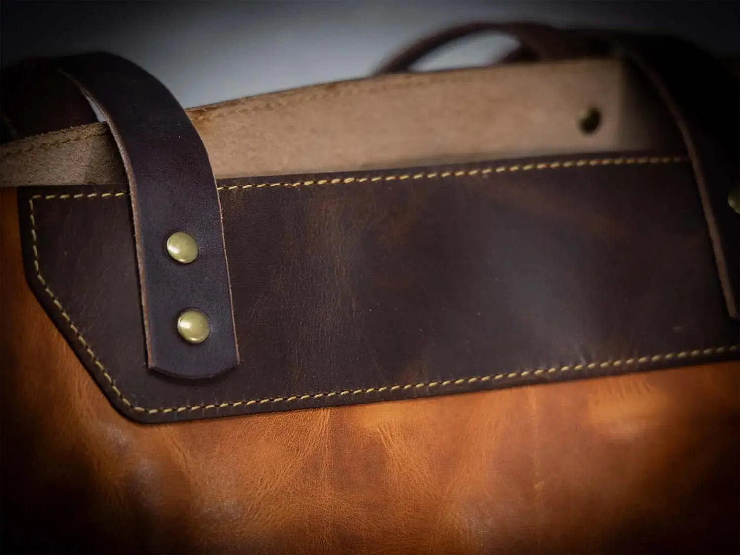 The Naomi Leather Tote Bag - Saddle Tan