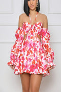 Poppy Fields Cut Out Mini Dress