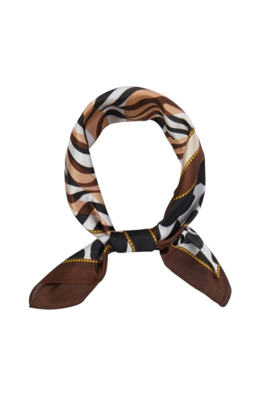 Animal Print Silky Square Scarf