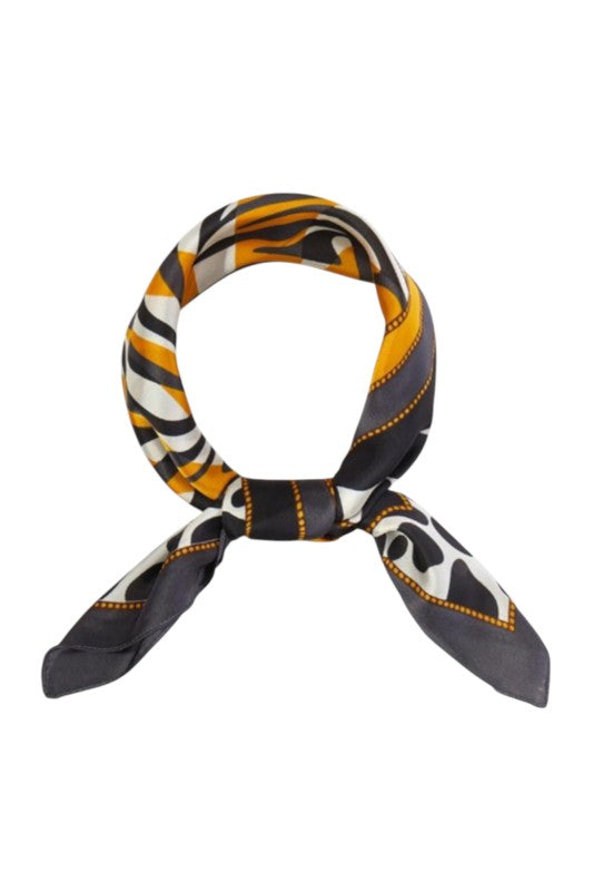 Animal Print Silky Square Scarf