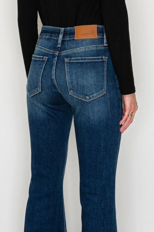 AT1017FLD - MID RISE SUPER FLARE JEANS