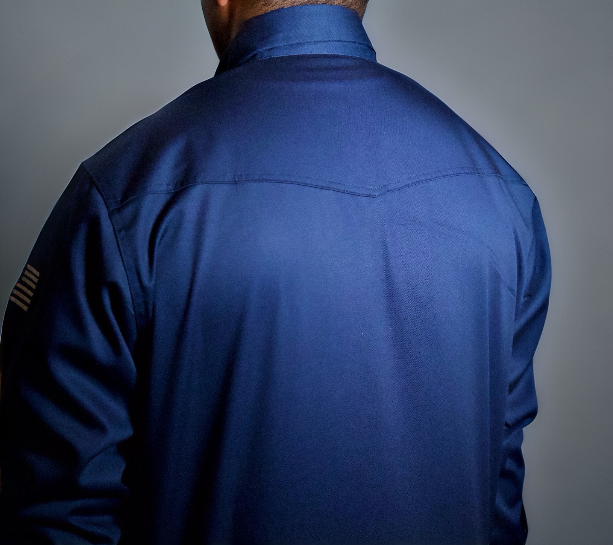 FR Western Style Pearl snap - Navy