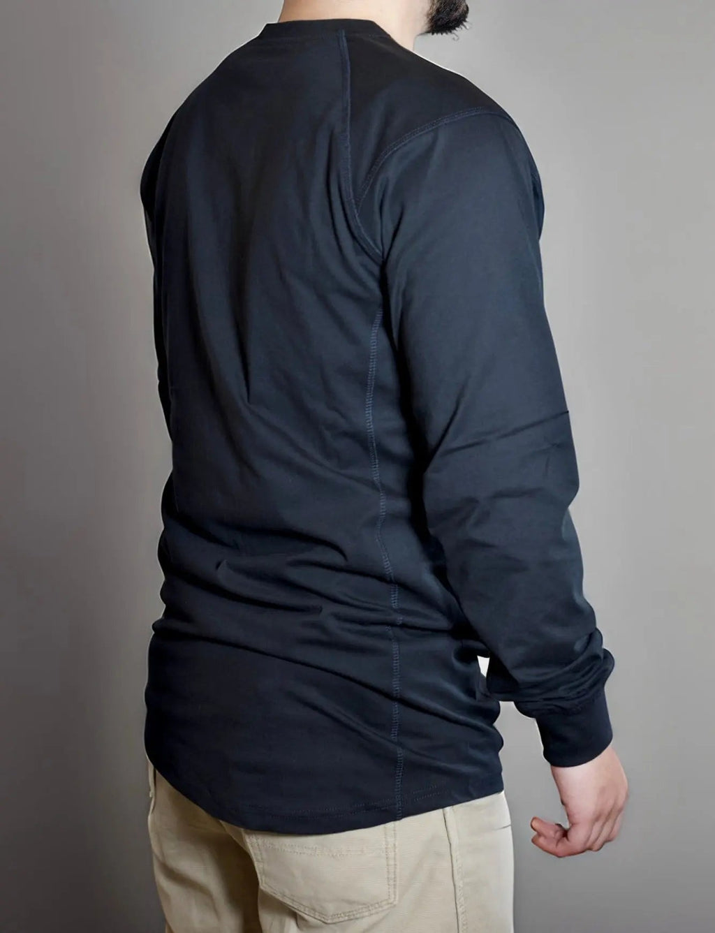 FR 3-Button Henley Shirt - Black