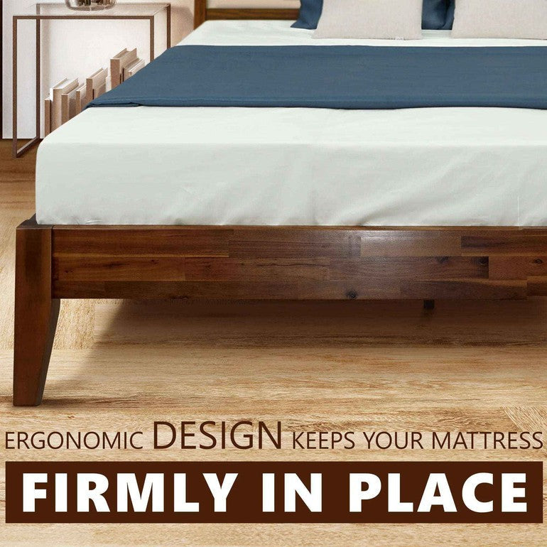 Acacia Emery Solid Wood Bed Frame - Stylish and Durable Acacia Wood Design for Your Bedroom