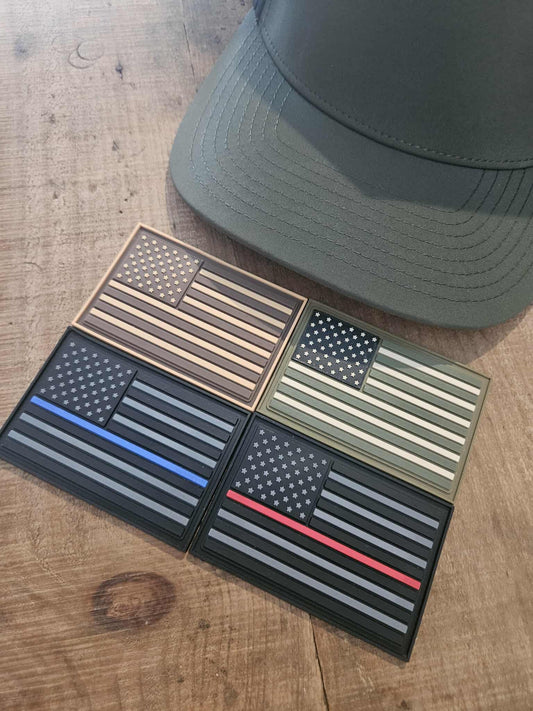 Dark Alternate American Flag PVC Patches