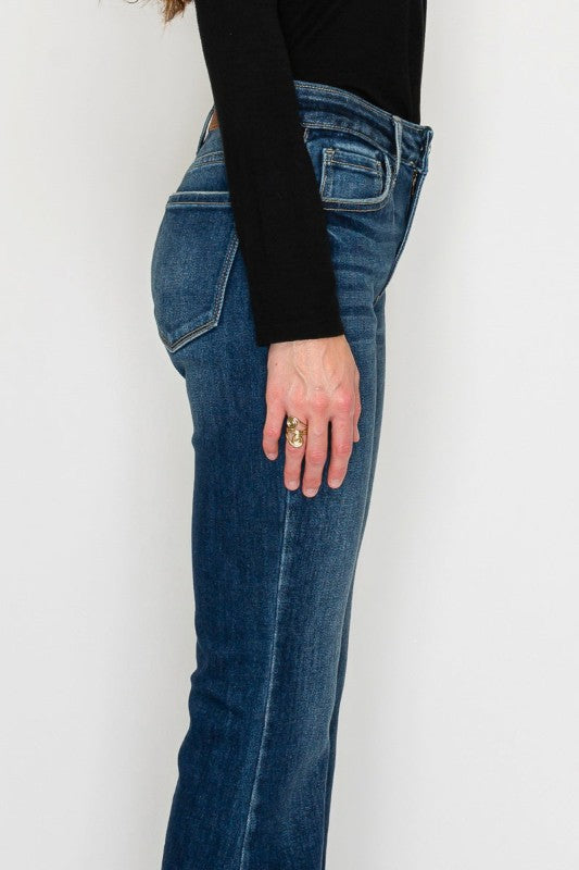 AT1017FLD - MID RISE SUPER FLARE JEANS