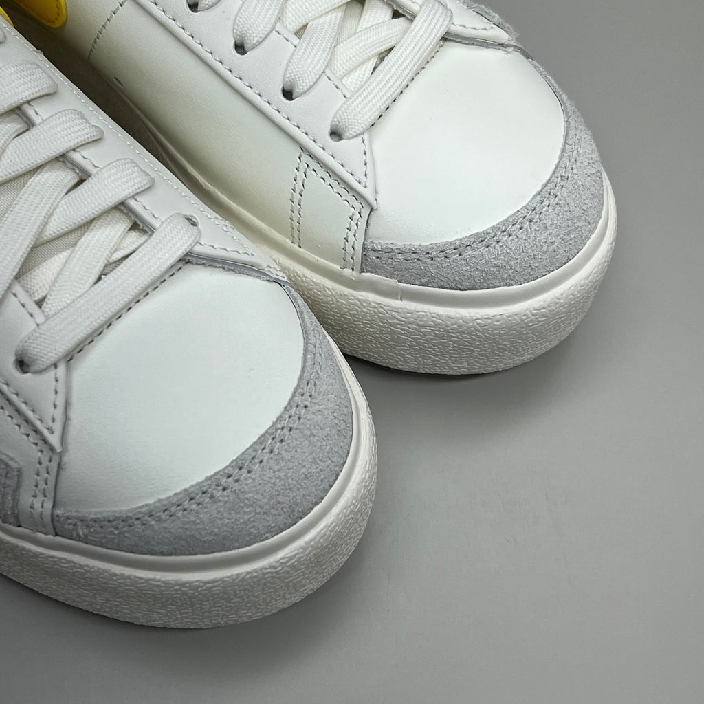 NIKE Blazer Low Cut Platform Sneaker Sz Women's 7.5 Men's 6 Yellow/Grey/White