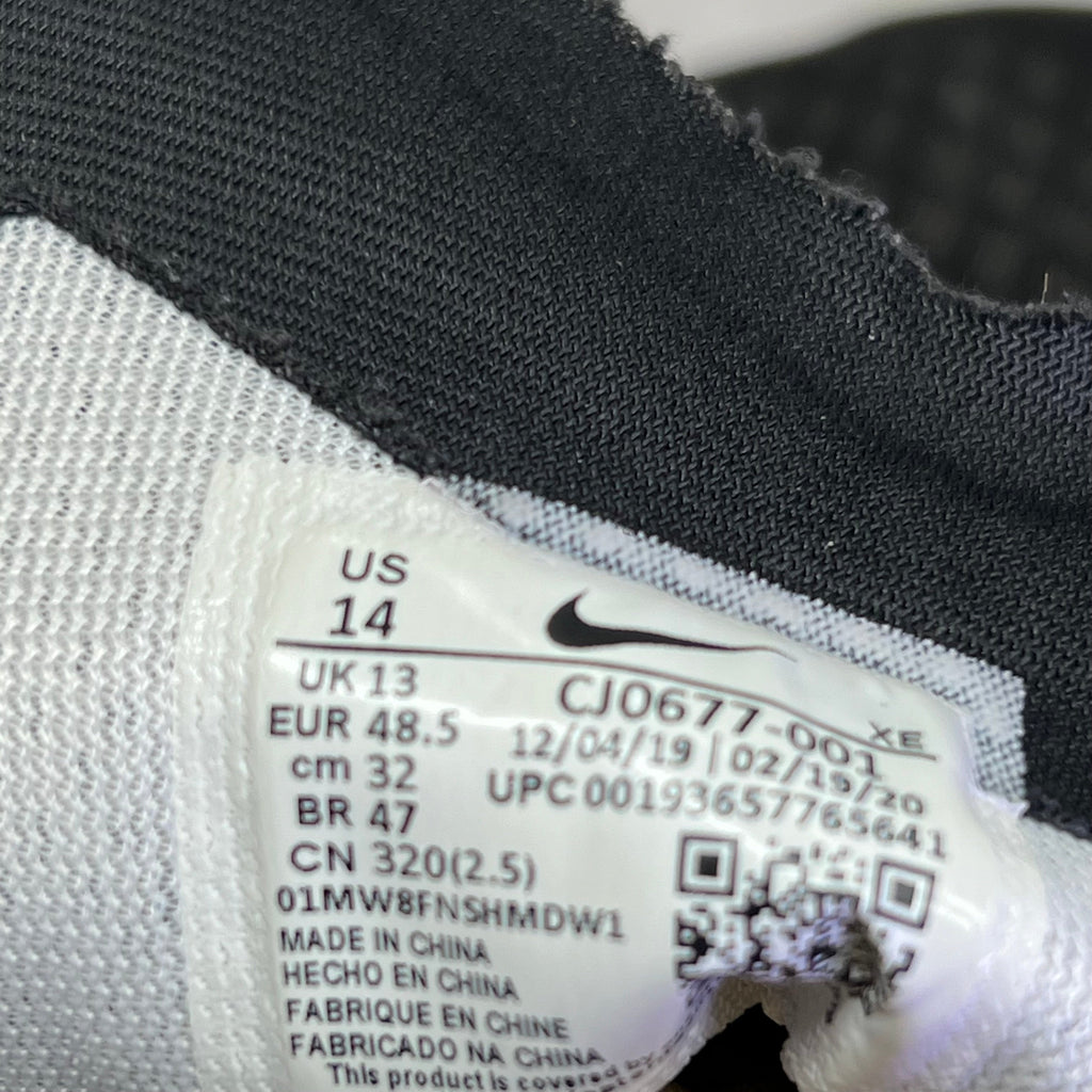 NIKE Air Zoom Pegasus 37 Running Sneaker Men's Sz 14 Black/White (Pre-Owned)