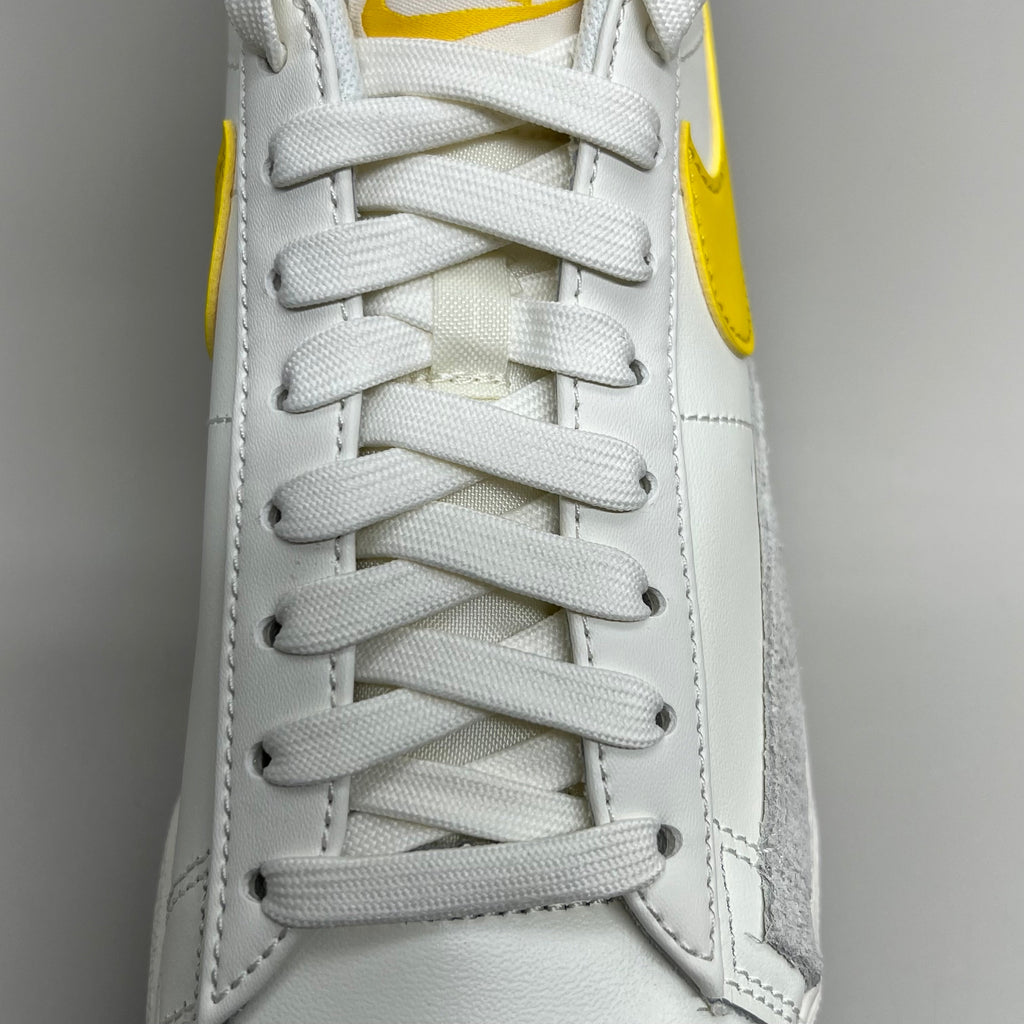 NIKE Blazer Low Cut Platform Sneaker Sz Women's 7.5 Men's 6 Yellow/Grey/White
