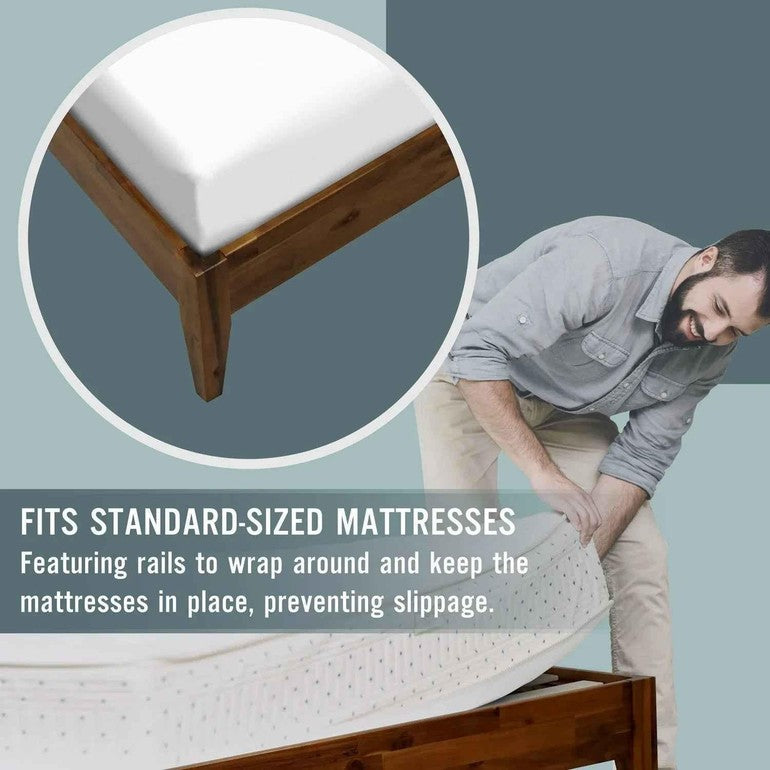 Acacia Mervyn Solid Wood Platform Bed for Timeless Comfort and Style