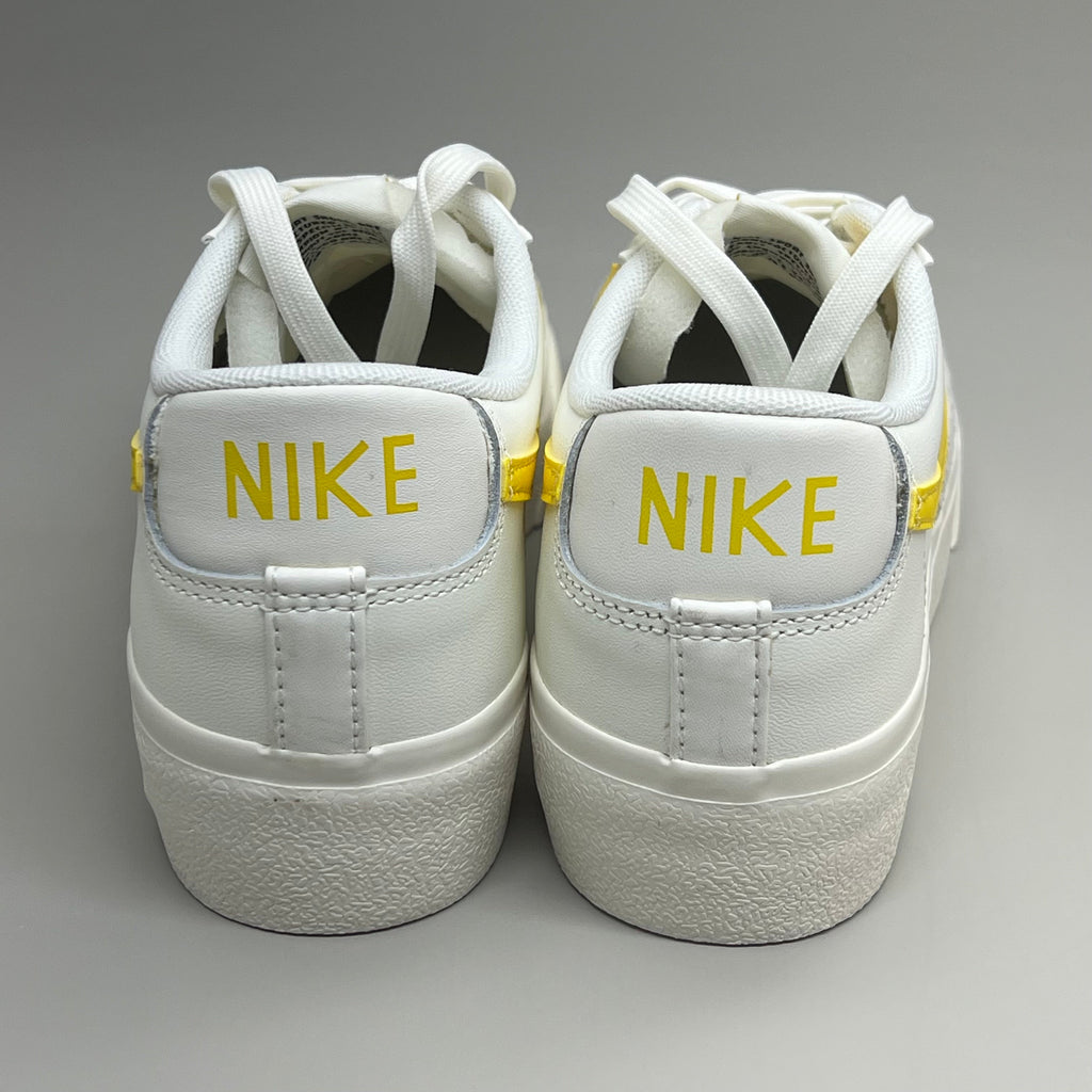 NIKE Blazer Low Cut Platform Sneaker Sz Women's 7.5 Men's 6 Yellow/Grey/White