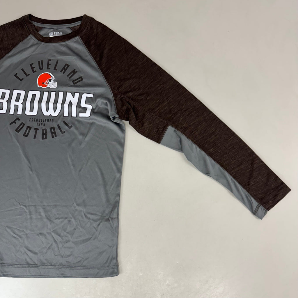 NFL Cleveland Browns Long Sleeve Shirt M Brown/Grey 1802970 Established 1946