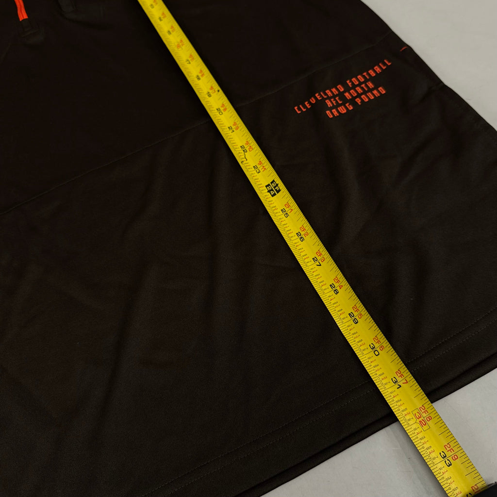 NFL Cleveland Browns Quarter Zip Pullover Shirt Long Sleeve XXL Brown 1802969