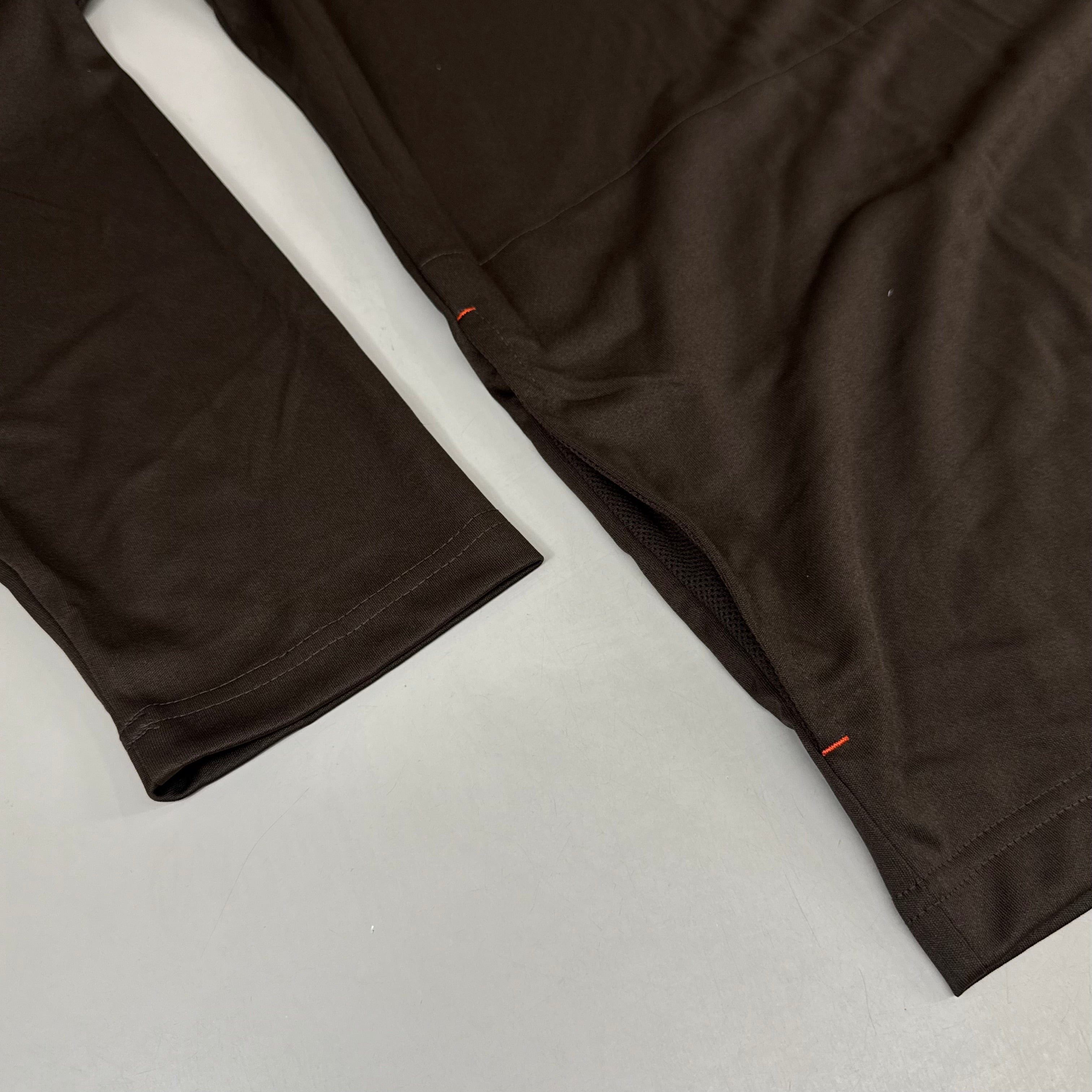 NFL Cleveland Browns Quarter Zip Pullover Shirt Long Sleeve XXL Brown 1802969