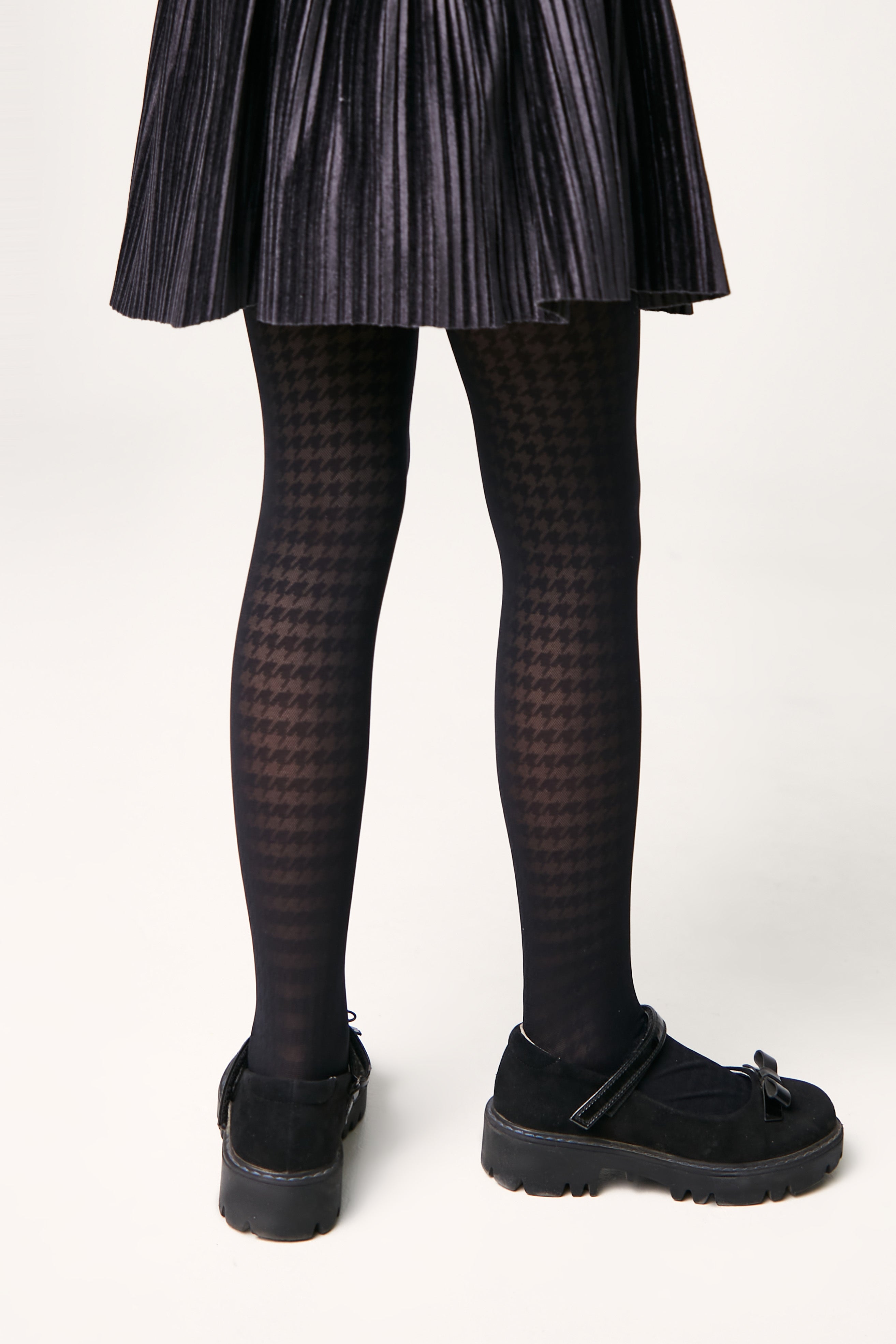 Conte Tights for girls Chanel 40 Den - Houndstooth Pattern