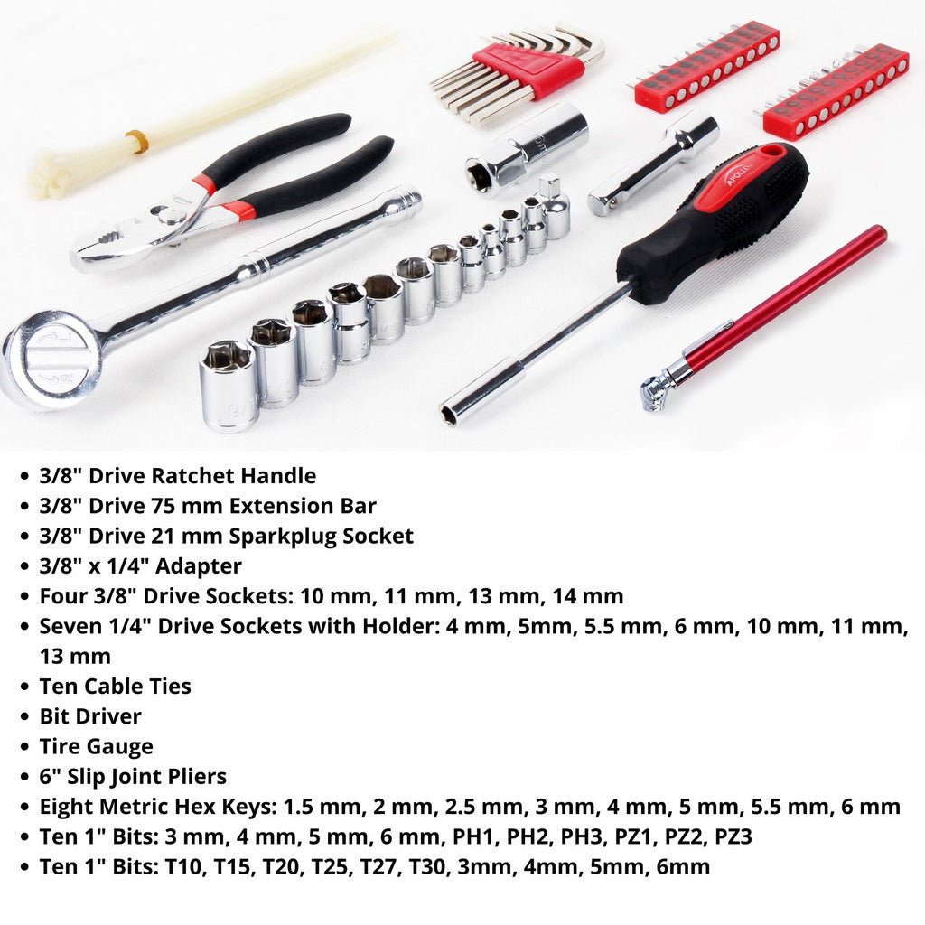 56 Piece Metric Auto Tool Set In Zipper Case - DT9775