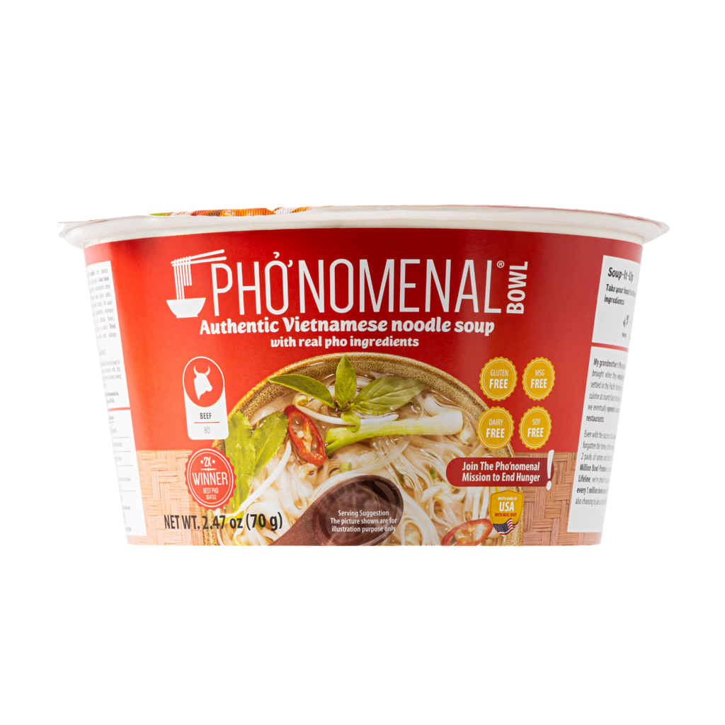 Pho’nomenal Bowl Instant Beef Pho (Case of 6 Bowls)
