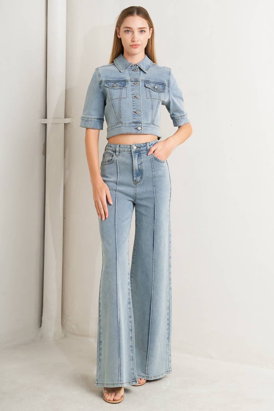 MODERN NEUTRAL DENIM PANTS