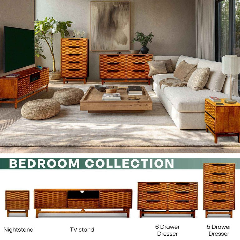 Acacia Elara Dresser with 5 Drawers for Stylish Storage Solutions
