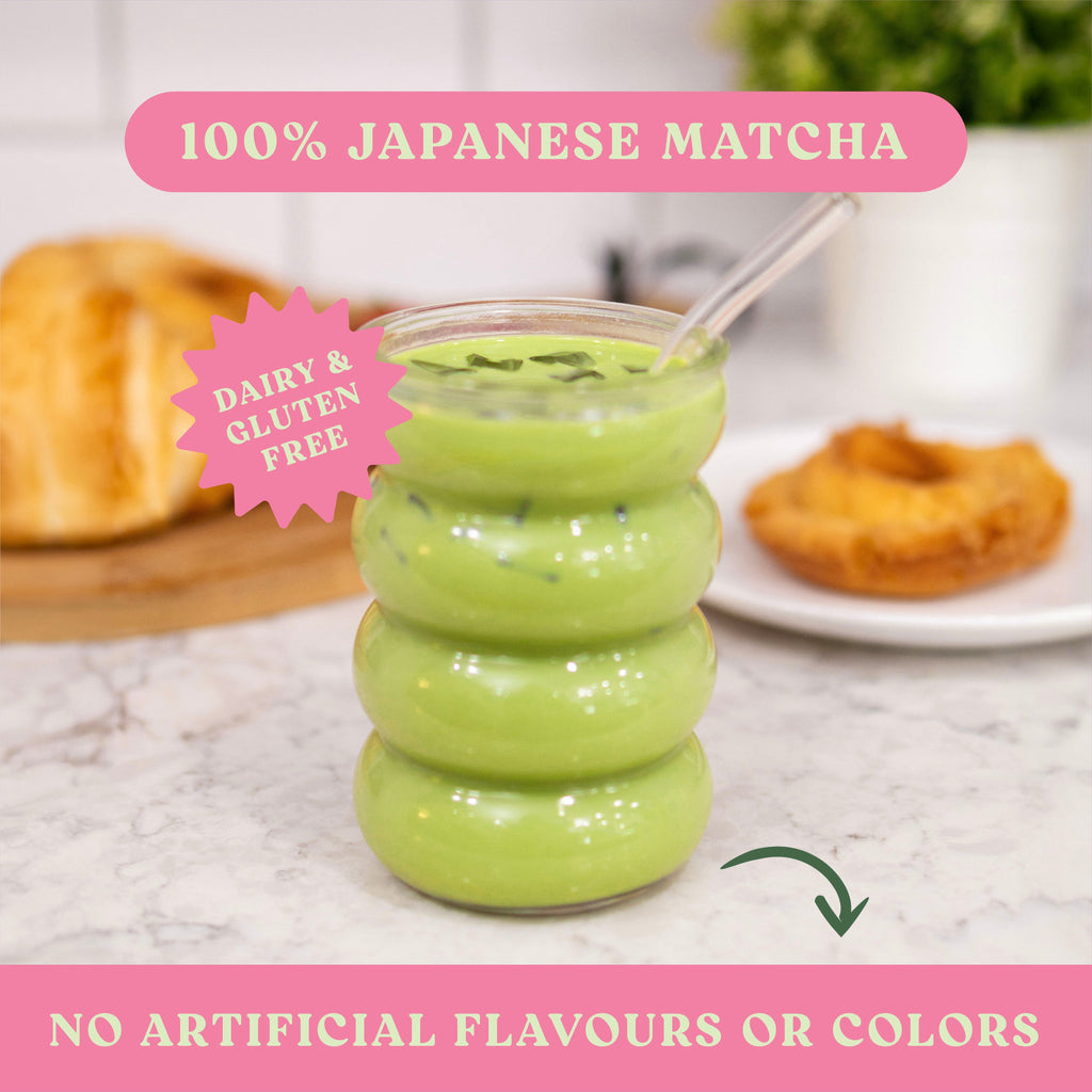 Harmony Matcha Strawberry – Premium Shade-Grown Japanese Matcha, Sweetened with Organic Sugar (10 Stick Packs)