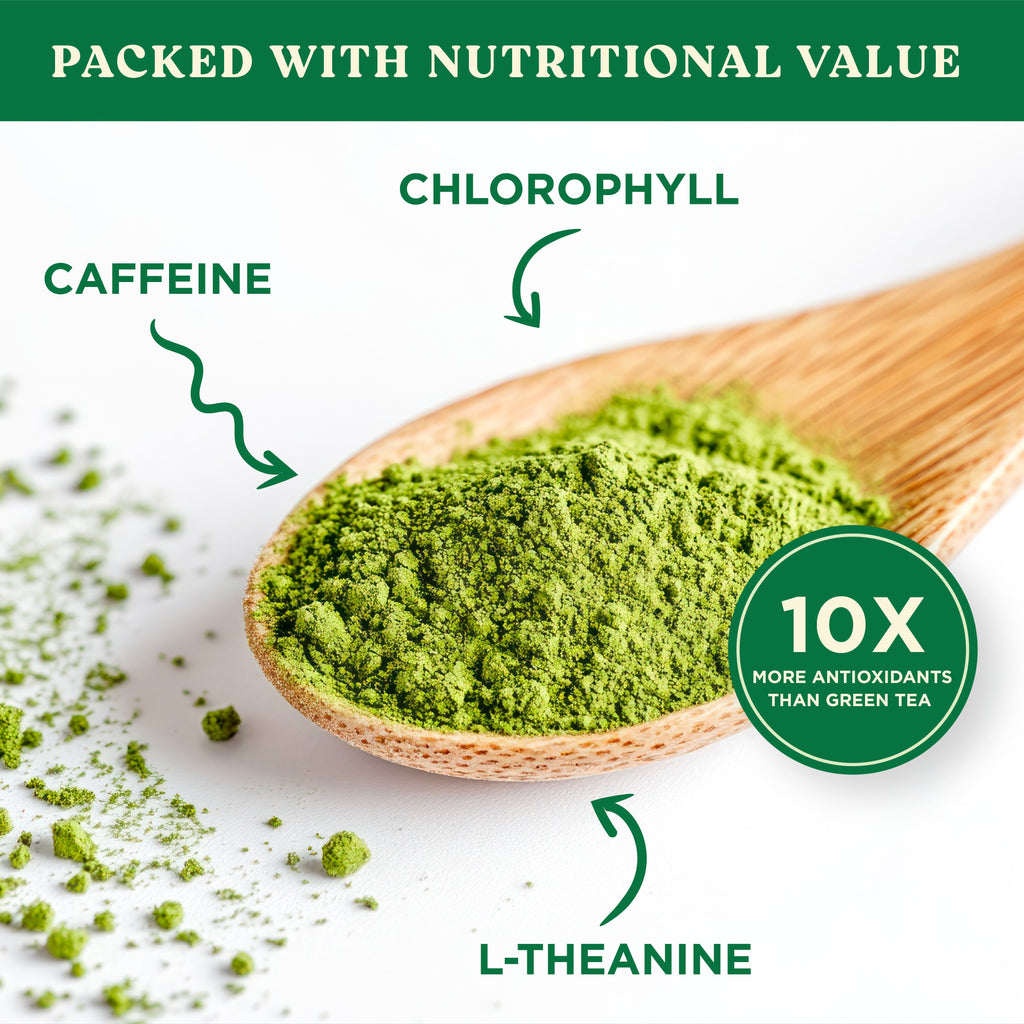 Harmony Matcha Vanilla – Premium Shade-Grown Japanese Matcha, Sweetened with Organic Sugar, 20 Servings