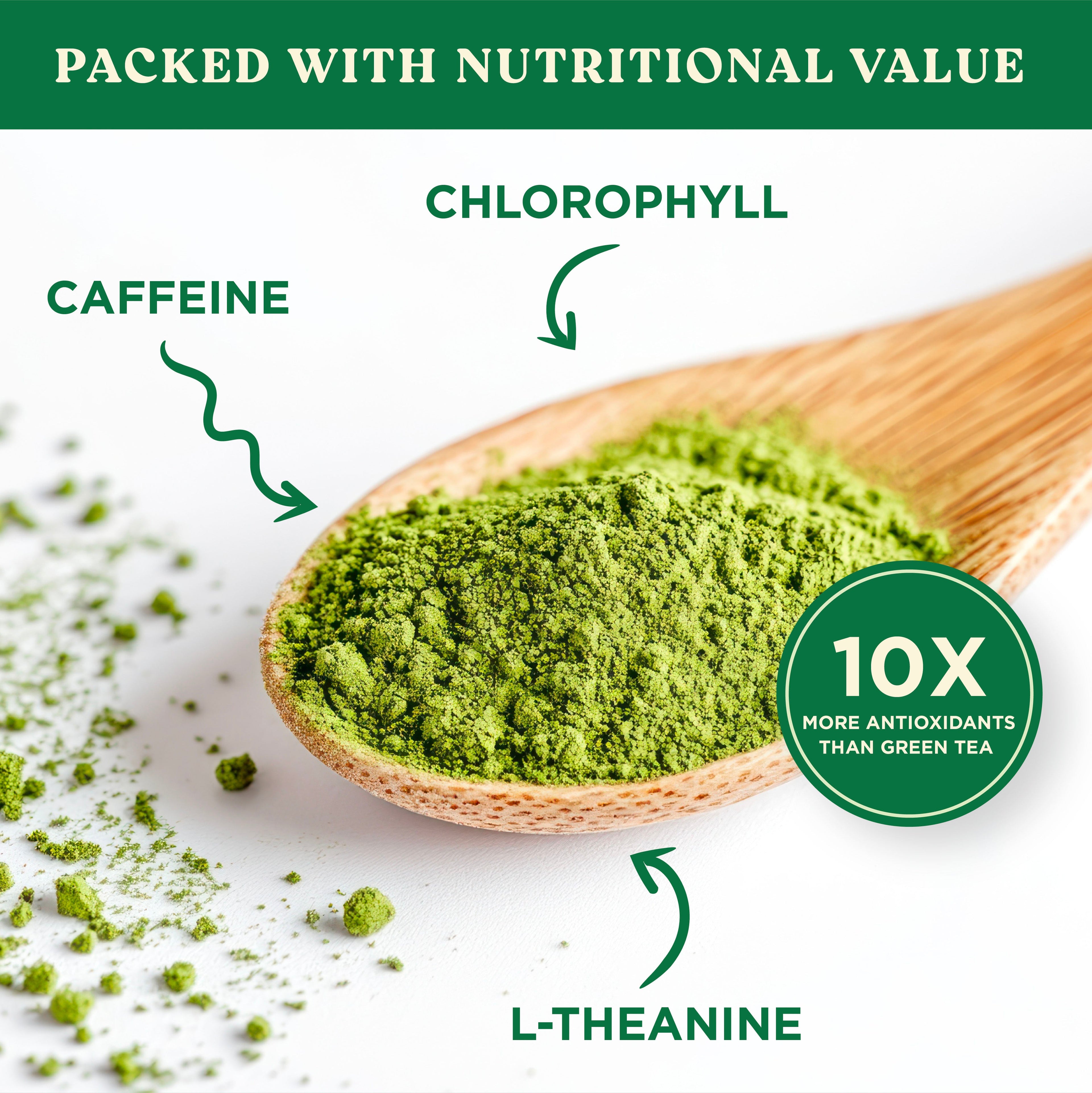 Harmony Matcha Vanilla – Premium Shade-Grown Japanese Matcha, Sweetened with Organic Sugar, 20 Servings