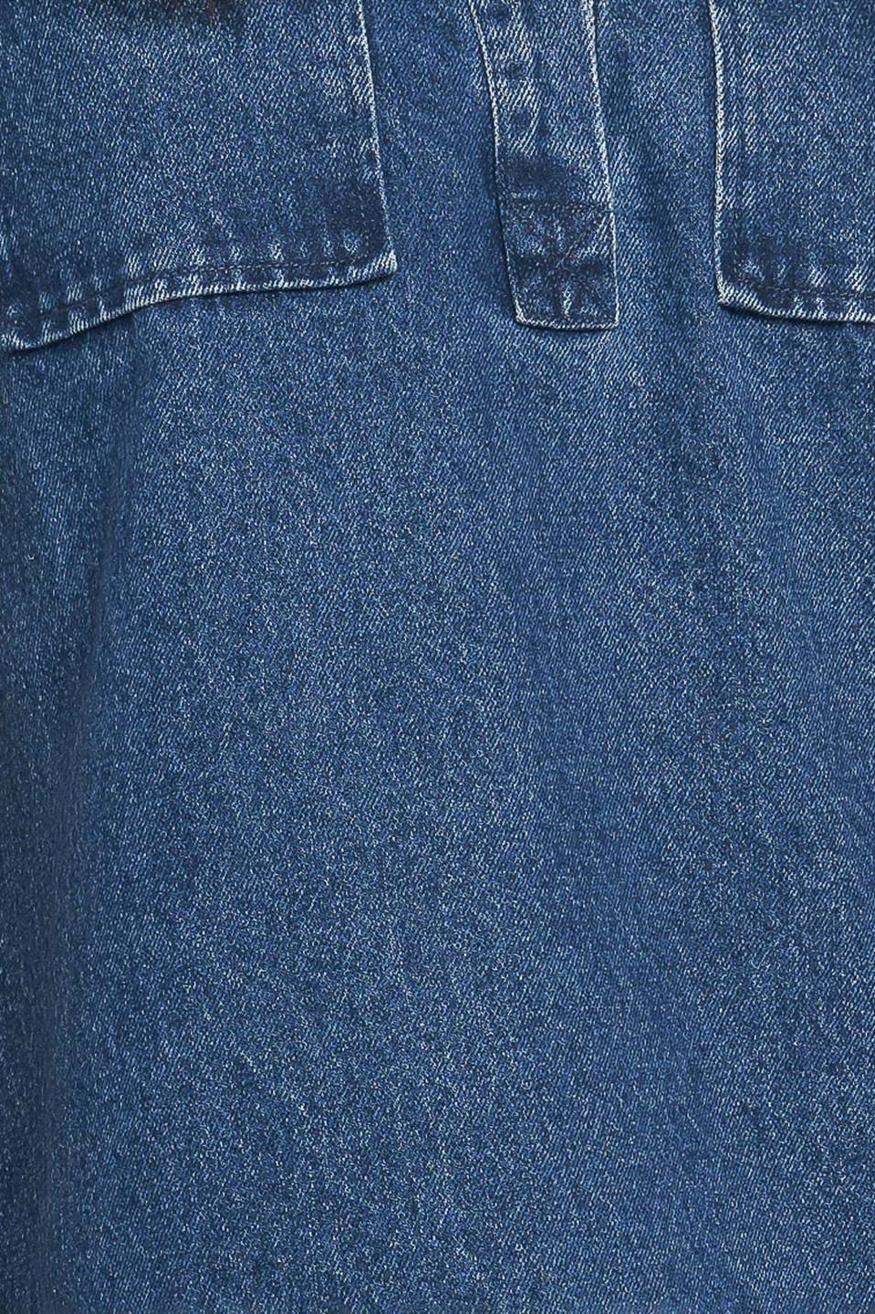 BLUE CANVAS DENIM MINI DRESS