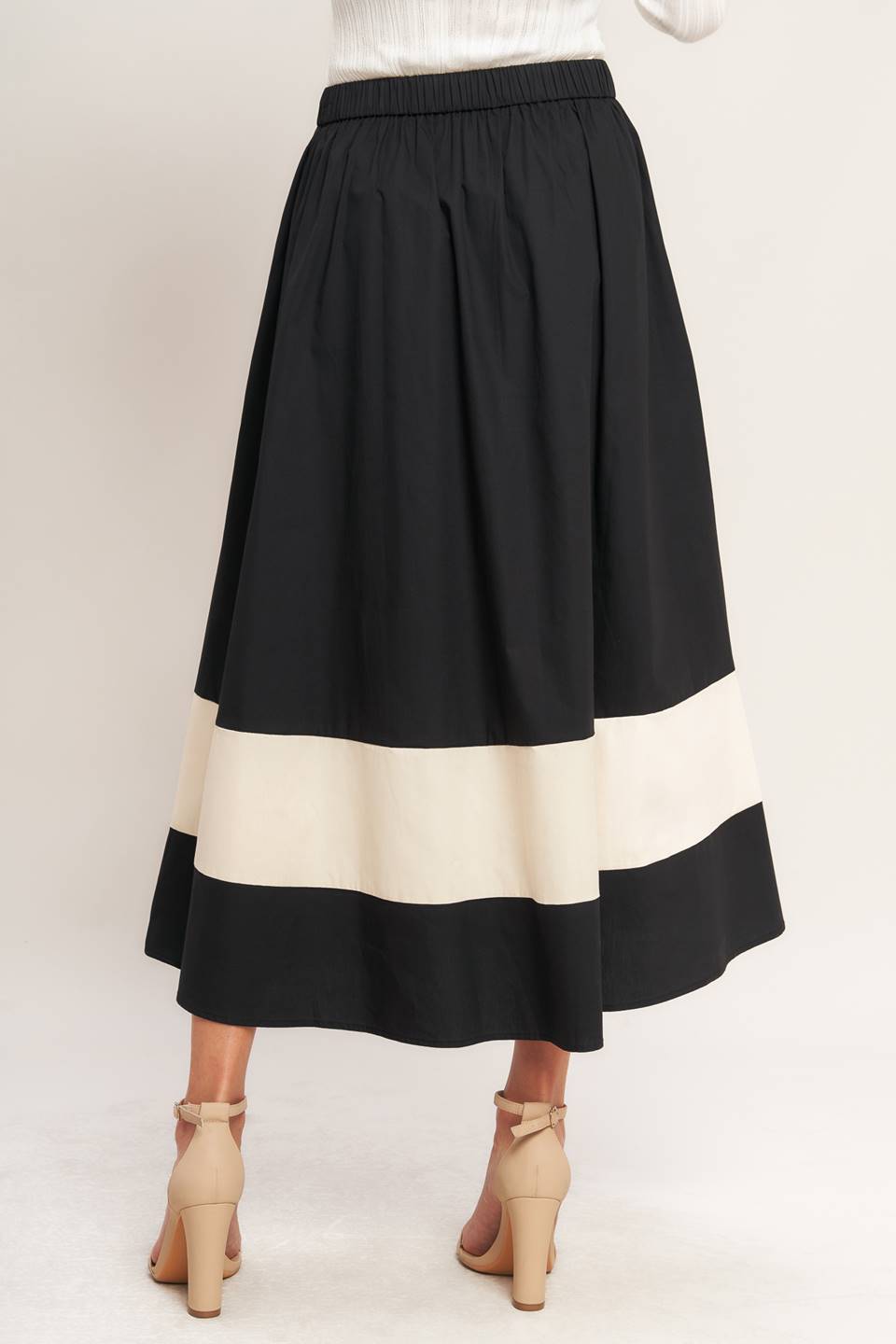 GALLERY CONTRAST FULL MIDI SKIRT