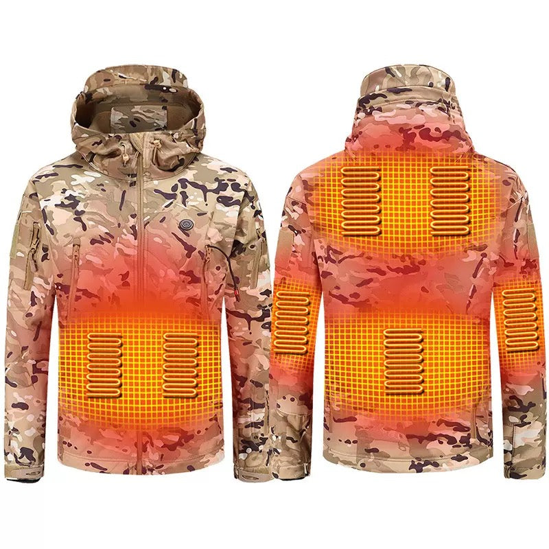LITEGUEST 7-Zone Heated Camo Jacket Waterproof Outdoor for Winter