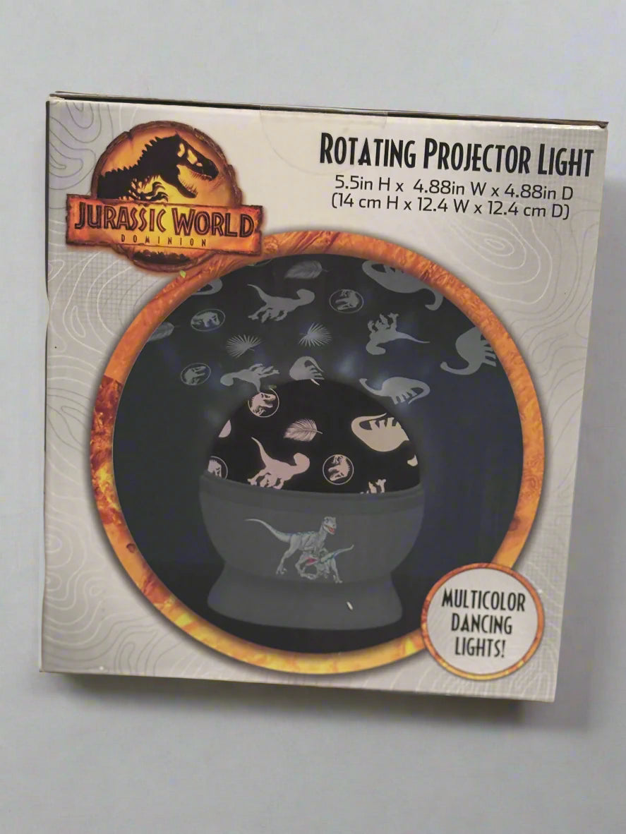 Jurassic world rotating projector night light