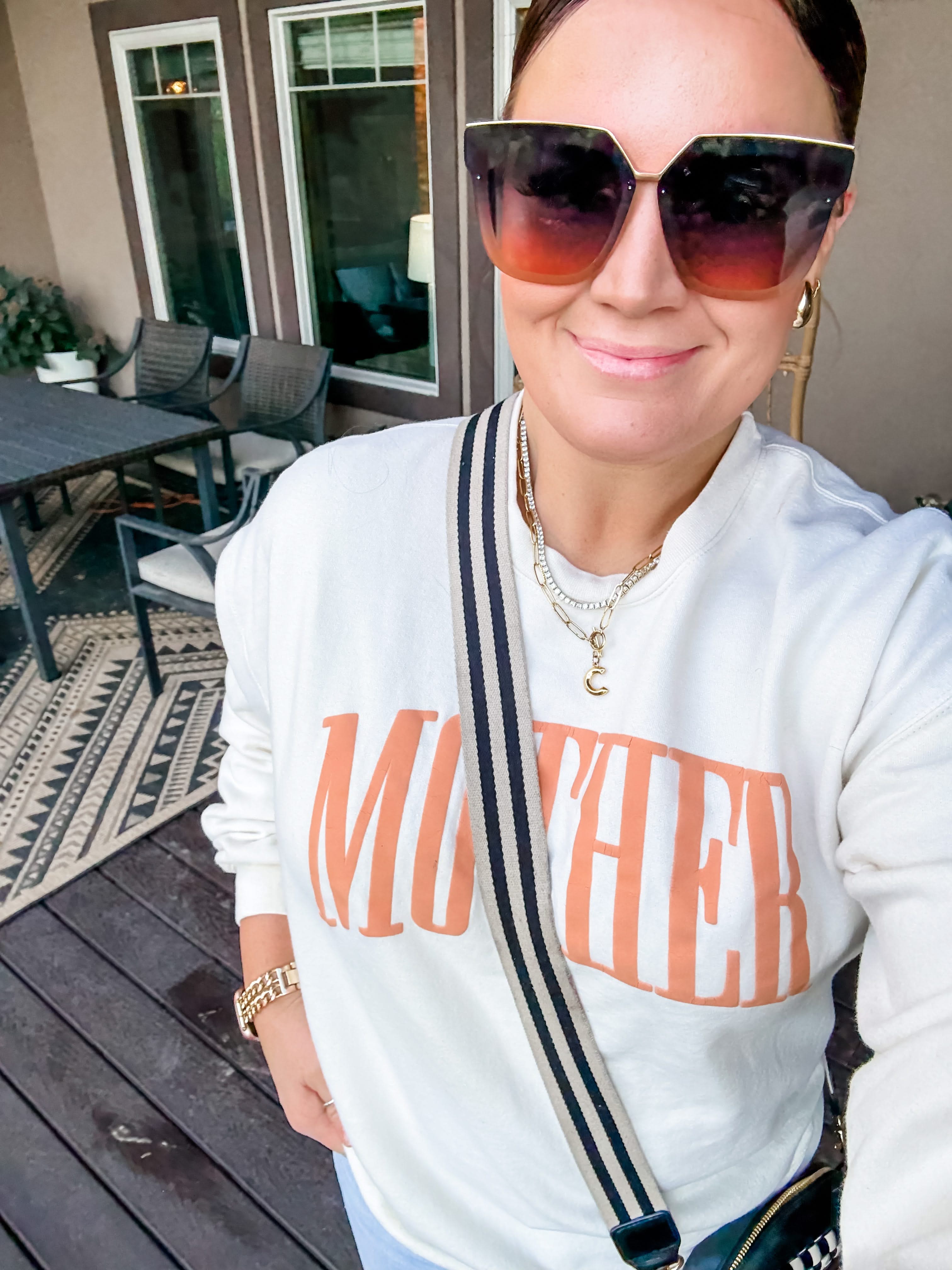 MOTHER - Coral Puff Print - Basic Fleece