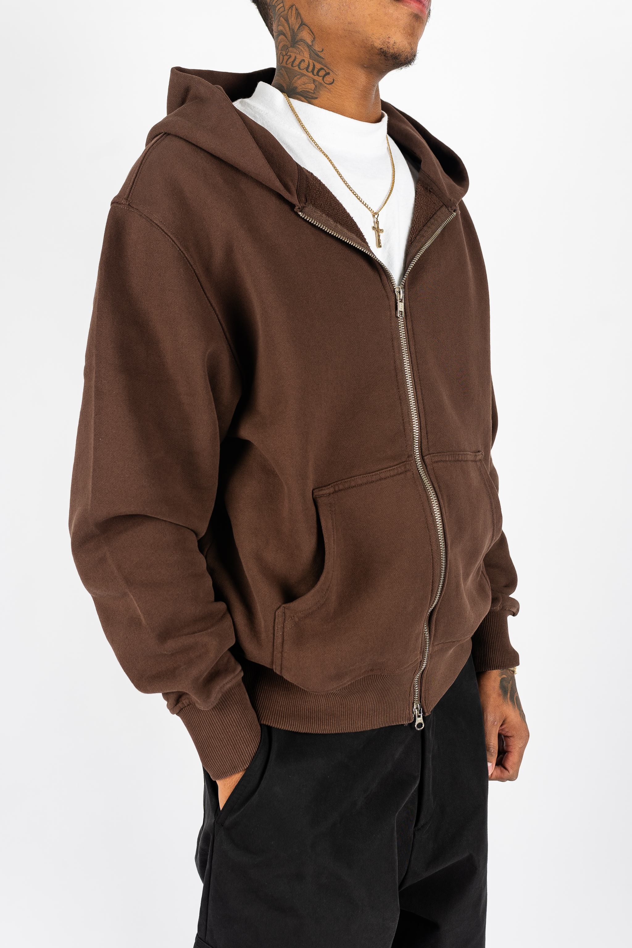 Garment Dye Zip Up Fleece