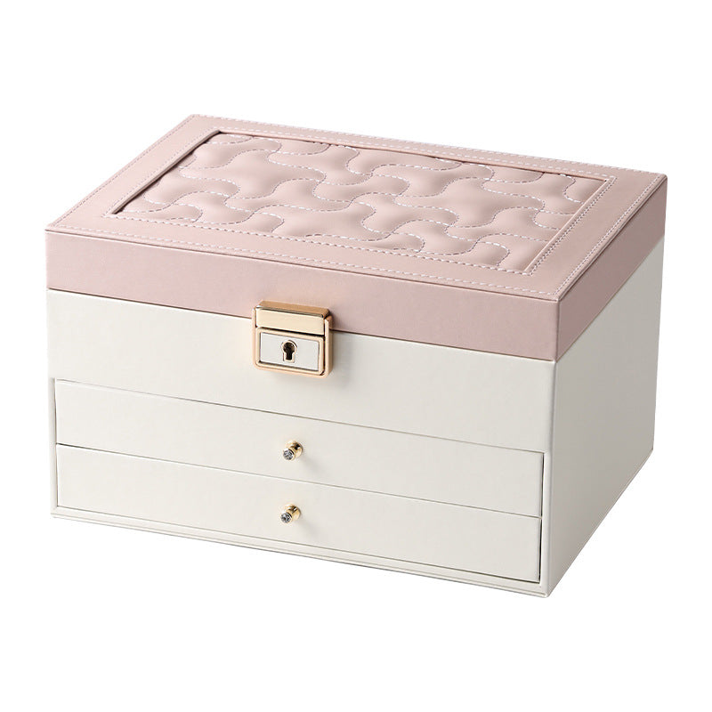 European multi-layer household PU leather jewelry box