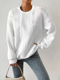 Spring Autumn Trends Loose round Neck Long Sleeve Women Idle Oversize Top Women