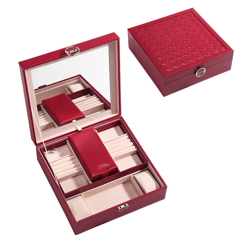 European-style high-end mirror and large capacity jewelry box