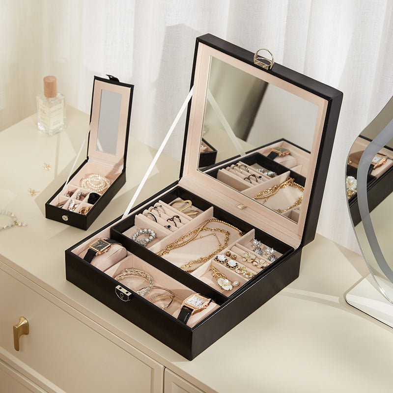 European-style high-end mirror and large capacity jewelry box