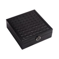 PU leather lockable mirror three-layer single-layer jewelry box