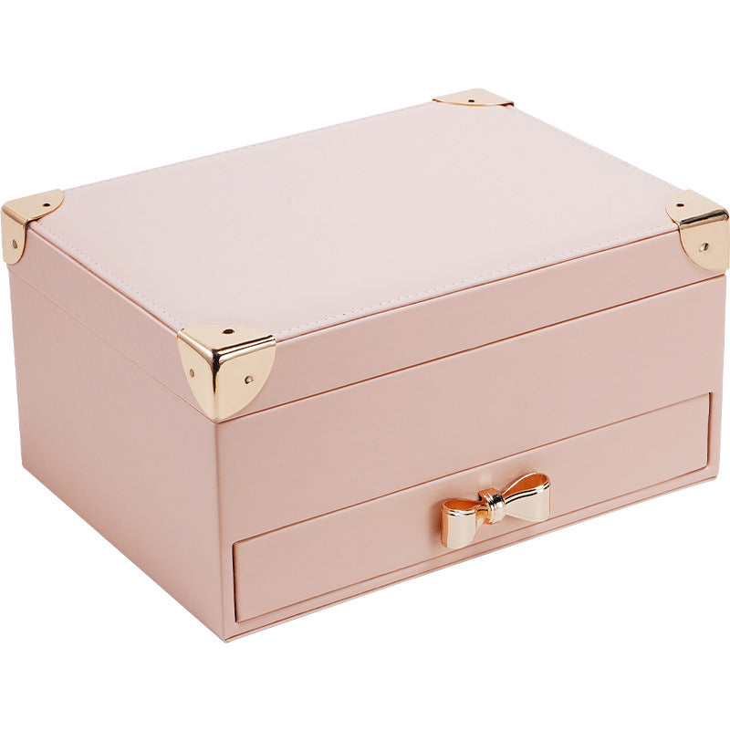 Three-layer jewelry box large-capacity flip storage box