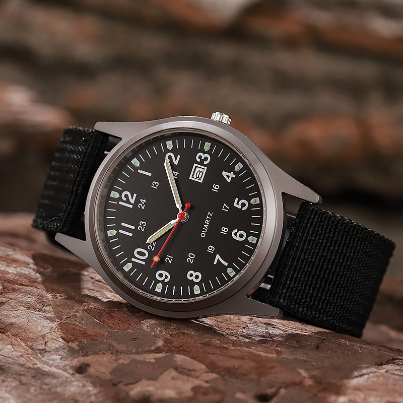 Canvas men's casual fashion gift watch, quartz watch