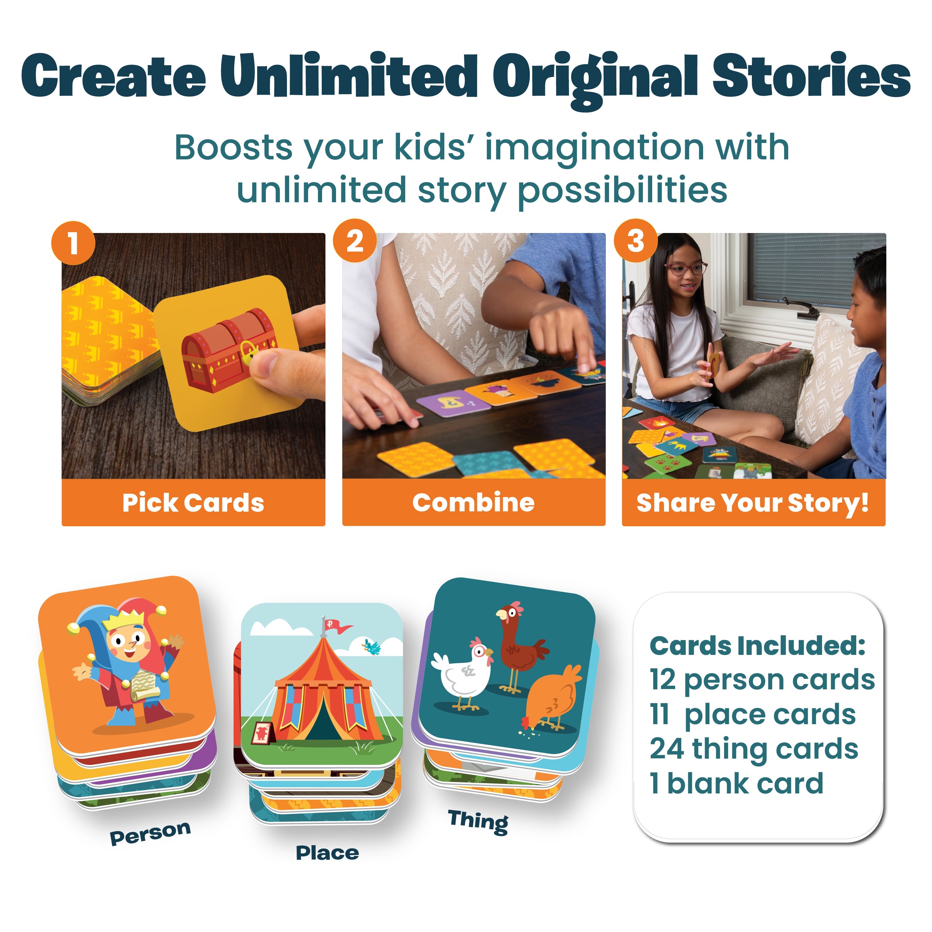Story Starters: Create a Story Cards for Kids - Jasper Edition