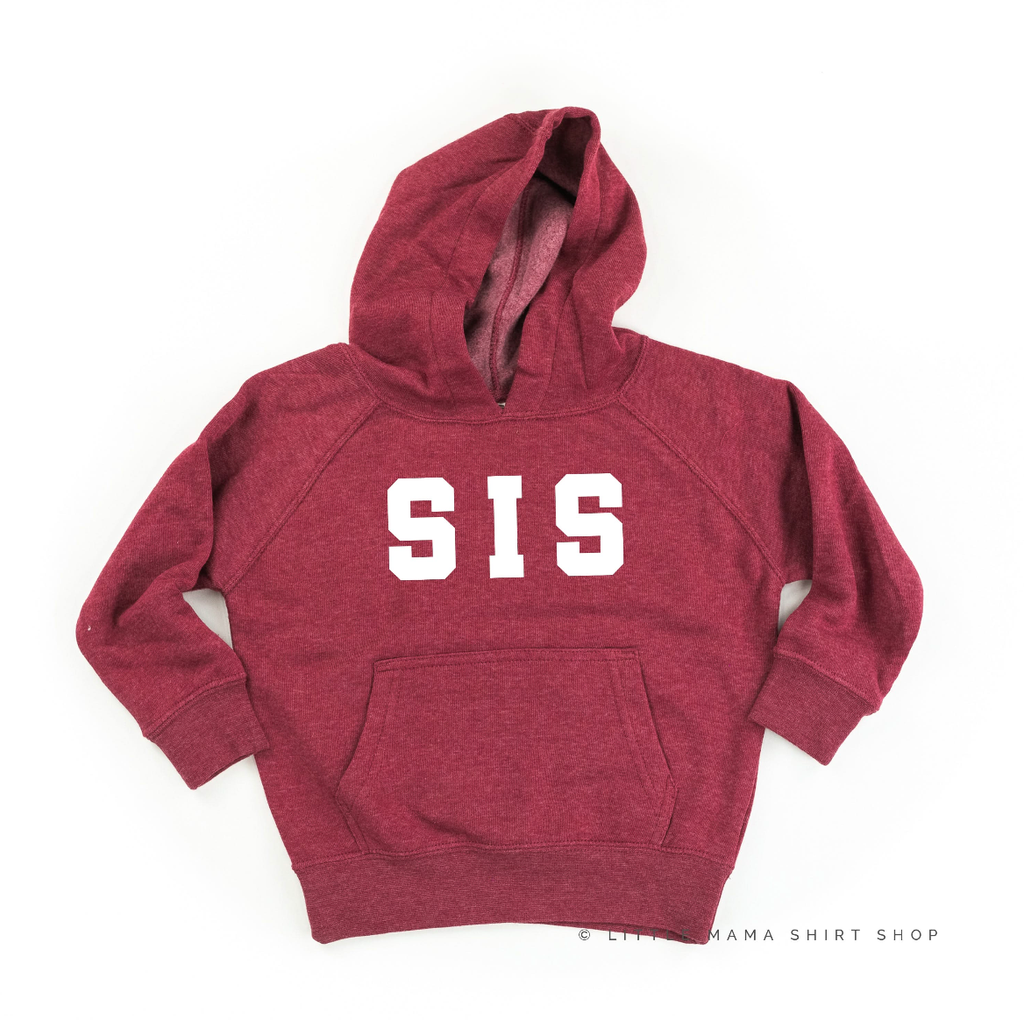 Varsity 'Sis' Sibling Tees - (Choose Your Role) - Child Hoodie