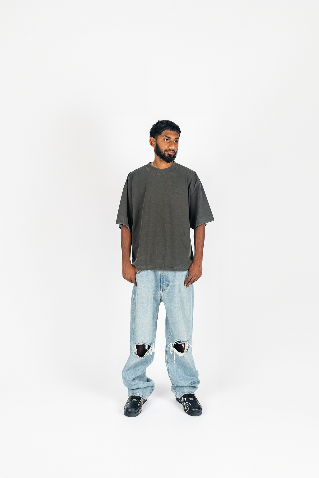 Garment Dye Drop Shoulder Shirt