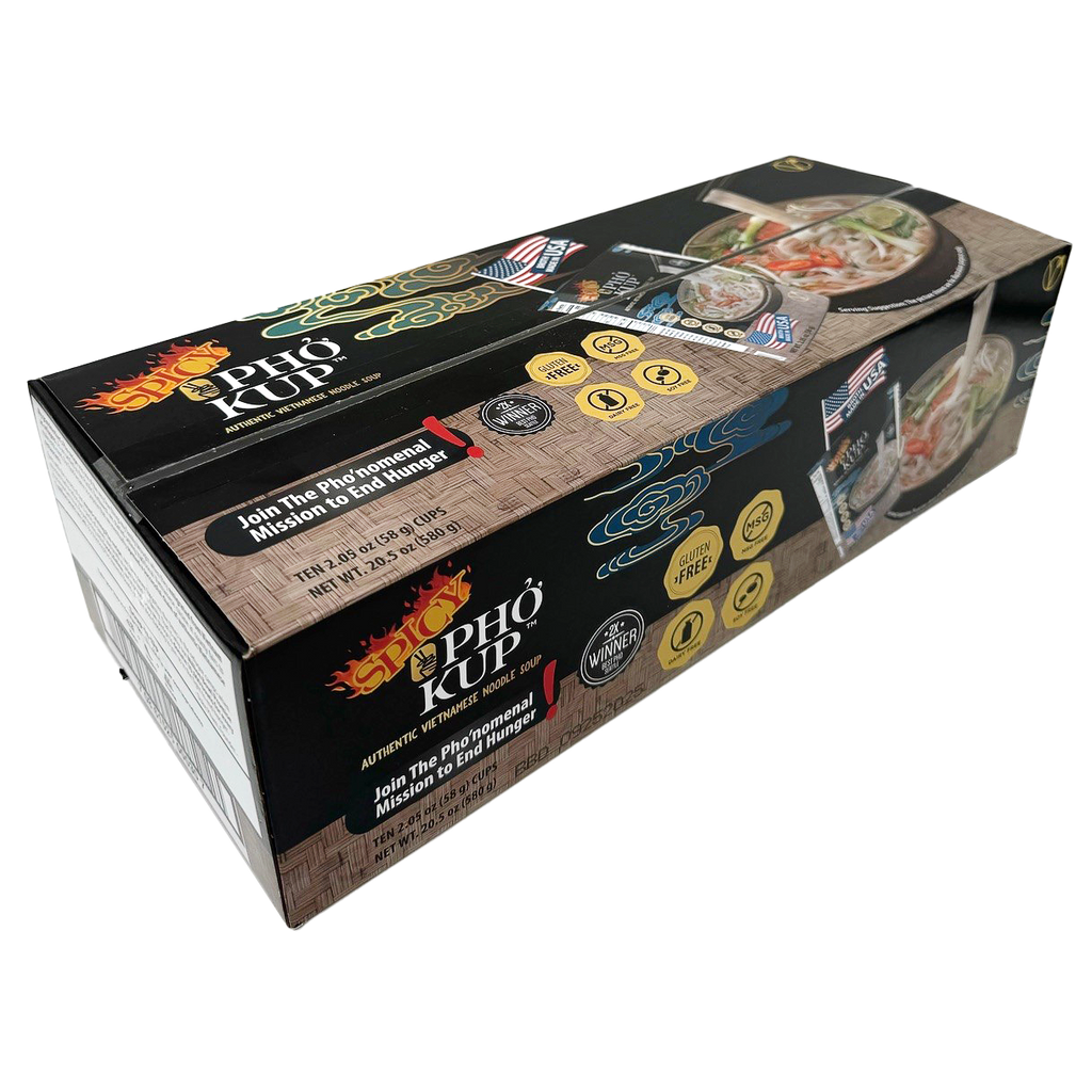 Pho Kup Instant Spicy Veggie Pho (Case of 10 Kups)
