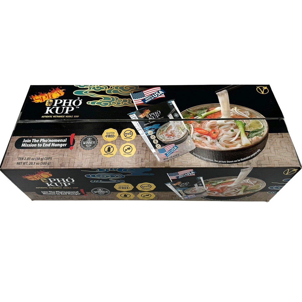 Pho Kup Instant Spicy Veggie Pho (Case of 10 Kups)