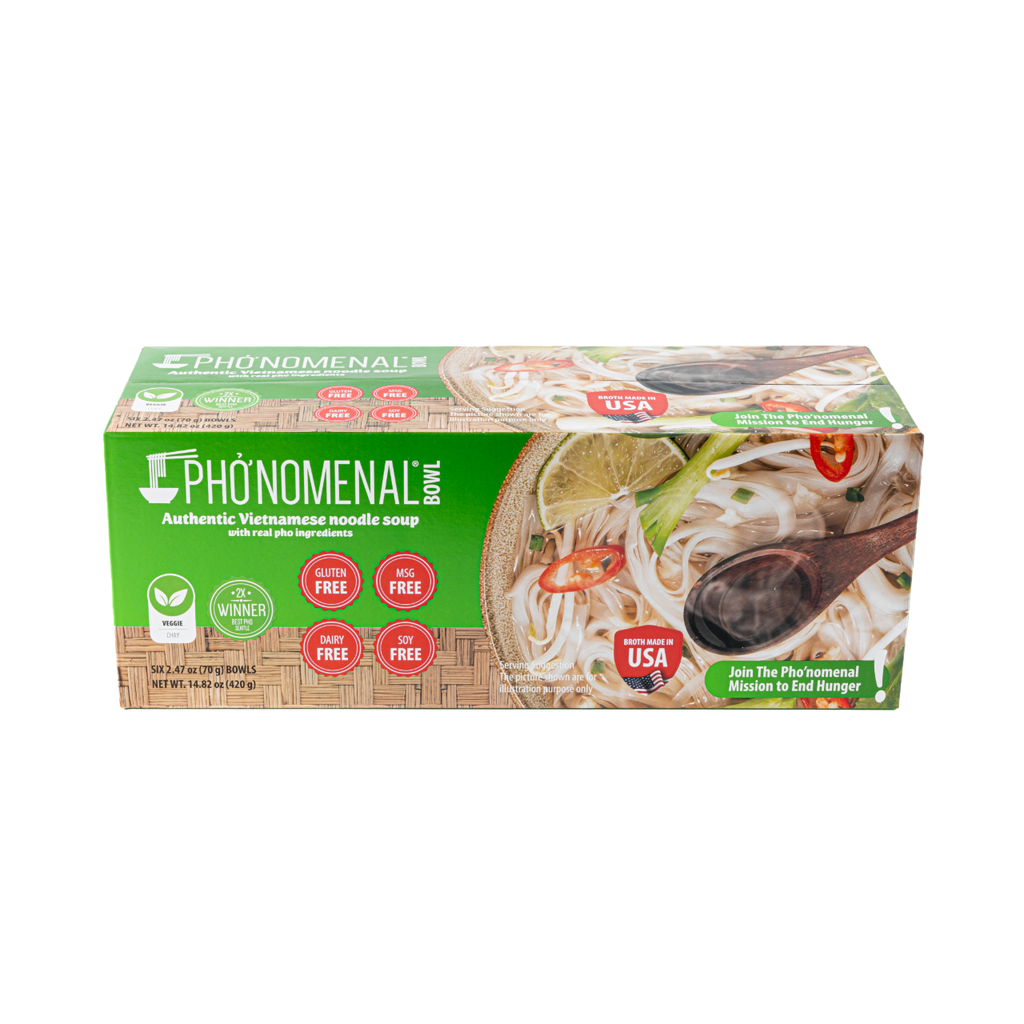 Pho’nomenal Bowl Instant Veggie Pho (Case of 6 Bowls)