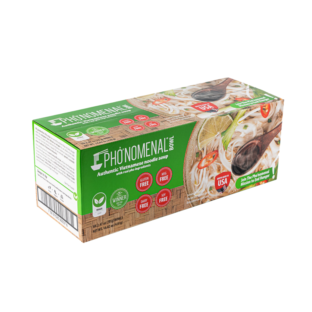 Pho’nomenal Bowl Instant Veggie Pho (Case of 6 Bowls)