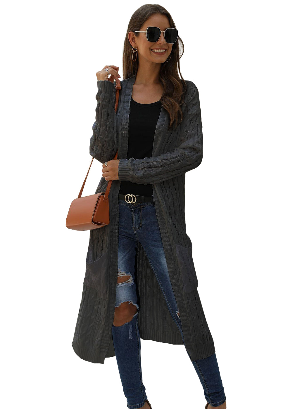 Knitted Long Sleeve Cardigan Sweater